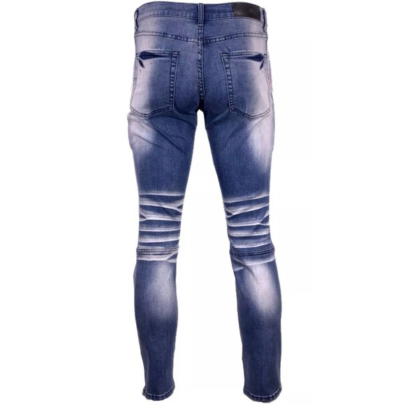 M.LAB Slim Cause Men's Denim Jeans Blue - Picture 3 of 12